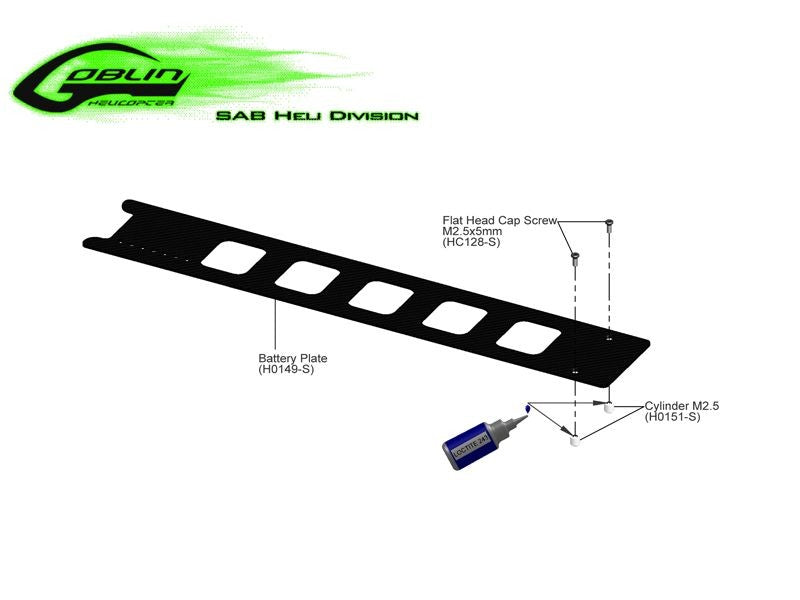 CARBON FIBER BATTERY TRAY - GOBLIN 630/700/770
