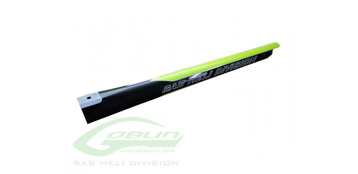 CARBON FIBER TAIL BOOM YELLOW/BLACK - GOBLIN 420 SPORT