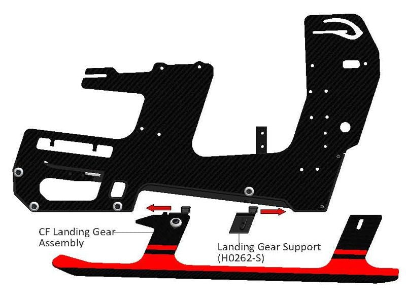 PLASTIC LANDING GEAR SUPPORT - GOBLIN 500