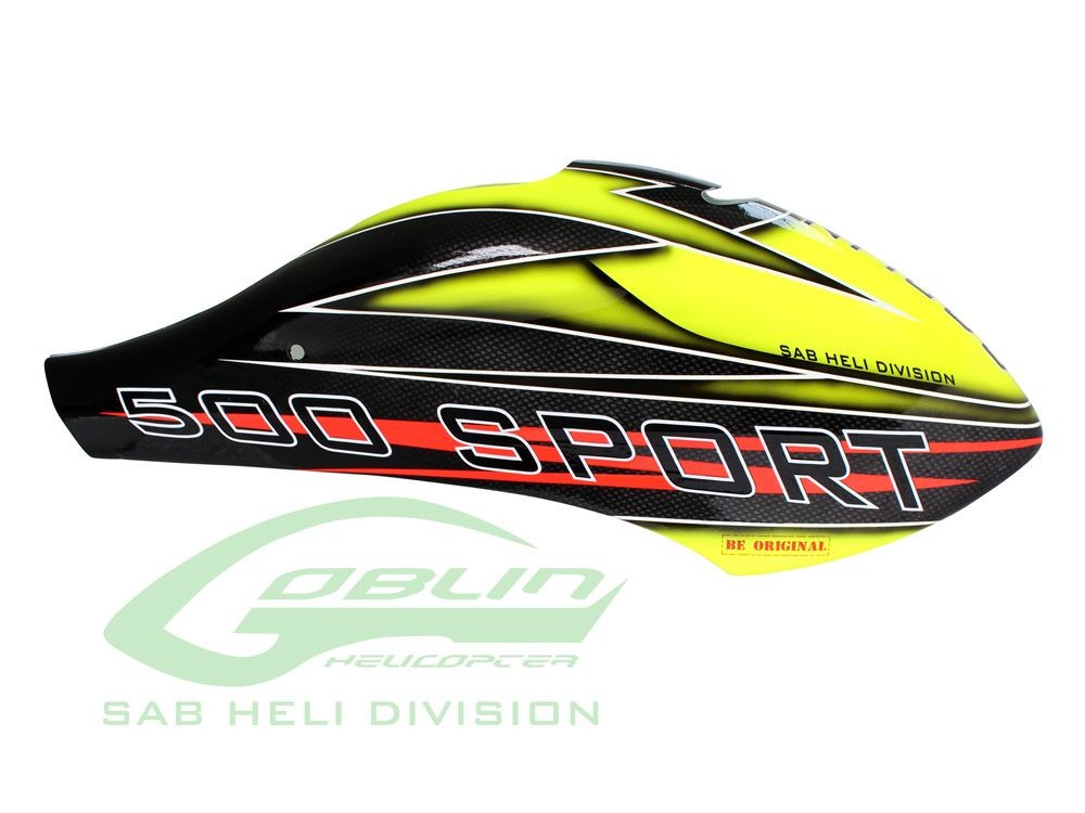 CANOMOD AIRBRUSH CANOPY SAB YELLOW/BLACK - GOBLIN 500 SPORT