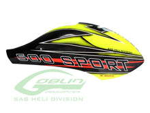 Afbeelding in Gallery-weergave laden, CANOMOD AIRBRUSH CANOPY SAB YELLOW/BLACK - GOBLIN 500 SPORT