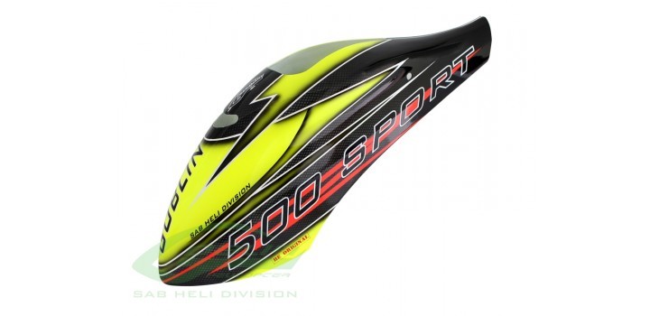 CANOMOD AIRBRUSH CANOPY SAB YELLOW/BLACK - GOBLIN 500 SPORT