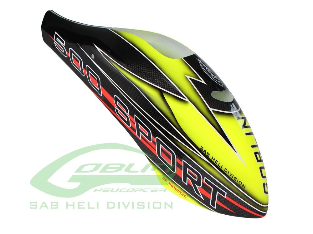 CANOMOD AIRBRUSH CANOPY SAB YELLOW/BLACK - GOBLIN 500 SPORT
