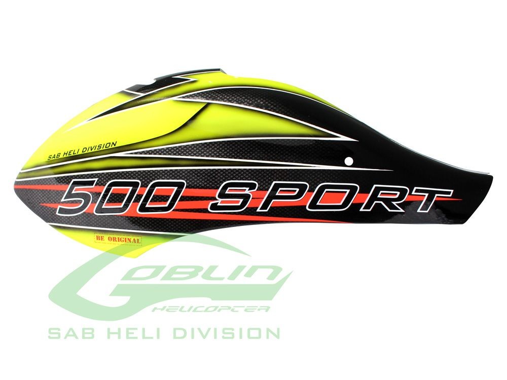 CANOMOD AIRBRUSH CANOPY SAB YELLOW/BLACK - GOBLIN 500 SPORT