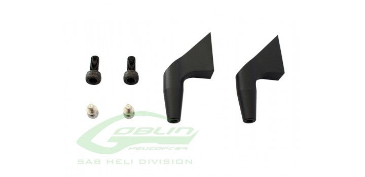 ALUMINUM MAIN BLADE GRIP ARM (NEW DESIGN) BLACK MATTE - GOBLIN 700/770