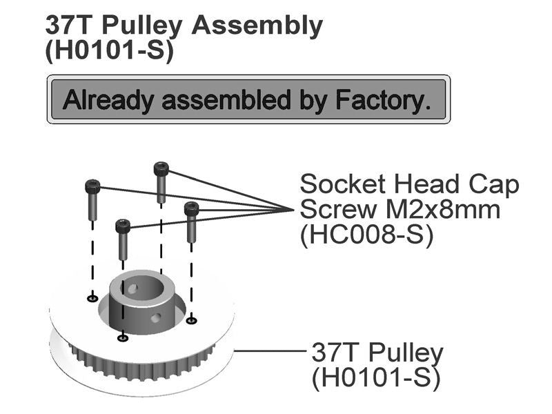 MAIN PULLEY 37T - GOBLIN 630/700/770