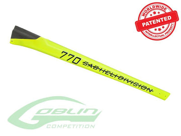 CARBON FIBER TAIL BOOM YELLOW - GOBLIN 770 COMPETITION