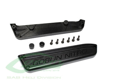PLASTIC FUEL TANK SUPPORT BLACK - GOBLIN BLACK NITRO