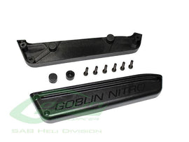 PLASTIC FUEL TANK SUPPORT BLACK - GOBLIN BLACK NITRO