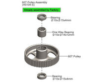 Afbeelding in Gallery-weergave laden, NEW UPGRADE TRIPPLE BEARING 60T PULLEY - GOBLIN 630/700/770