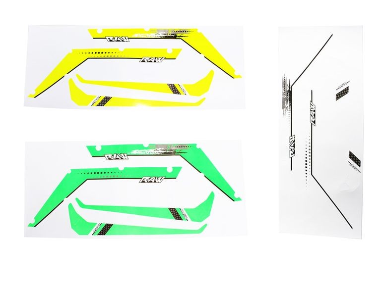 RAW 580 YELLOW/GREEN/WHITE STICKERS