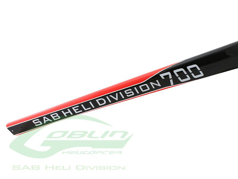 CARBON FIBER TAIL BOOM SAB RED/CARBON - GOBLIN 700 COMPETITION/SPEED