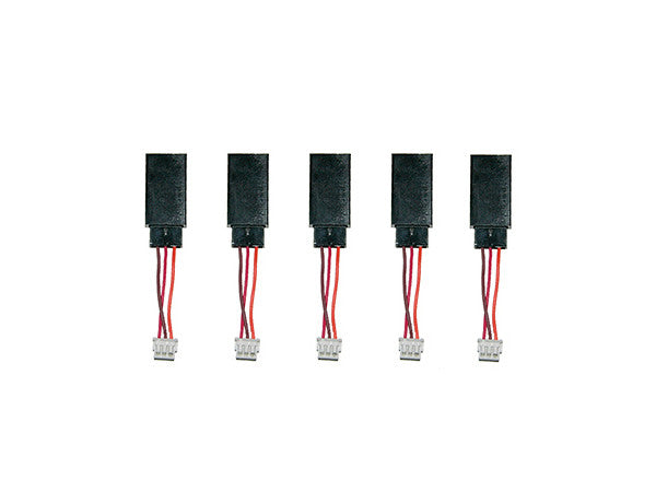 Set of 5 adapter kabels JR male naar JST 50mm
