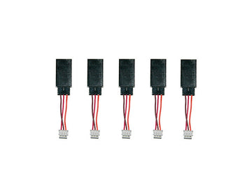 Set of 5 adapter kabels JR male naar JST 50mm
