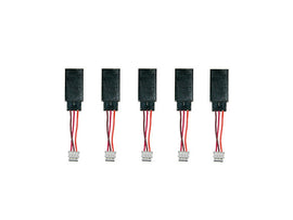 Set of 5 adapter kabels JR male naar JST 50mm