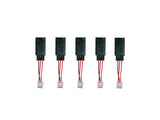 Set of 5 adapter kabels JR male naar JST 50mm