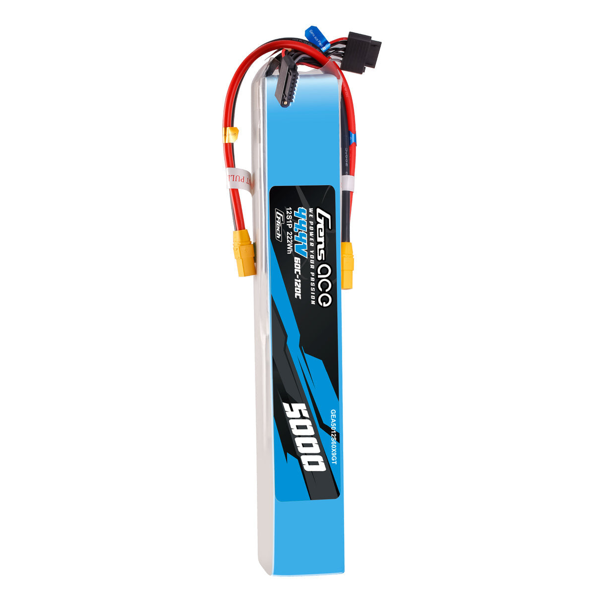 Gens Ace G-Tech 5000mAh 44.4V 60C 12S1P XT90 LIPO Pack