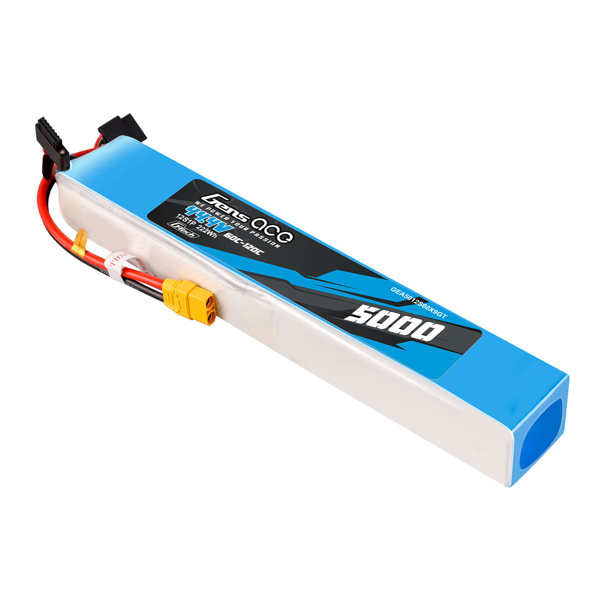 Gens Ace G-Tech 5000mAh 44.4V 60C 12S1P XT90 LIPO Pack