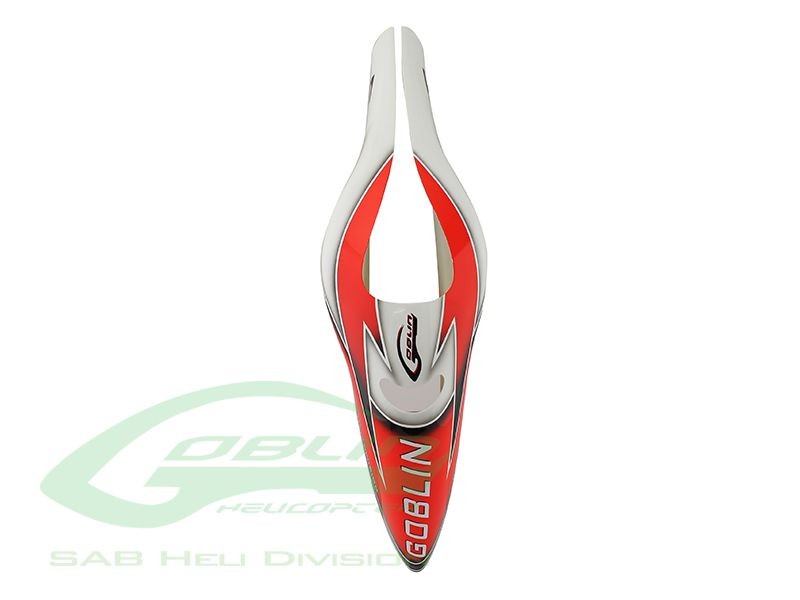 CANOMOD AIRBRUSH CANOPY WHITE/RED - GOBLIN 500