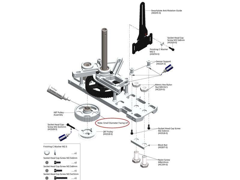 ALUMINUM ONE WAY PULLEY Z48 - GOBLIN 500