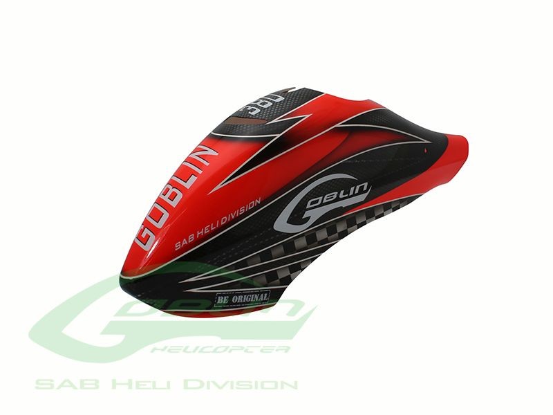 CANOMOD AIRBRUSH CANOPY SAB RED/BLACK - GOBLIN 380