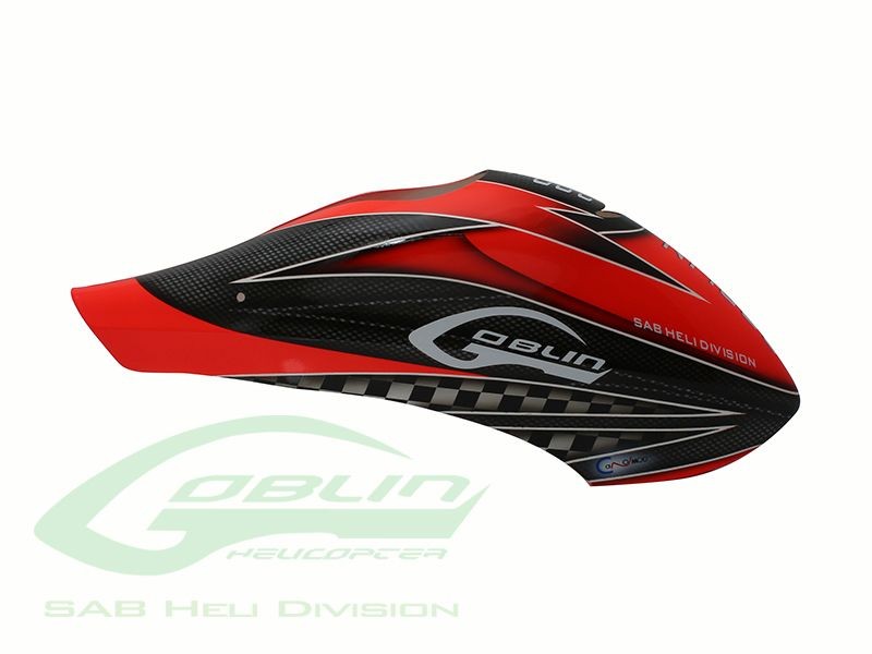 CANOMOD AIRBRUSH CANOPY SAB RED/BLACK - GOBLIN 380