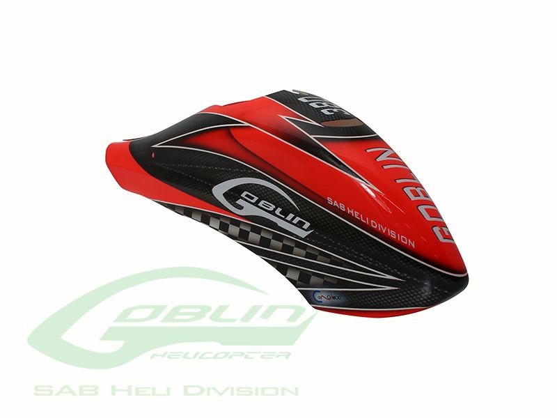 CANOMOD AIRBRUSH CANOPY SAB RED/BLACK - GOBLIN 380