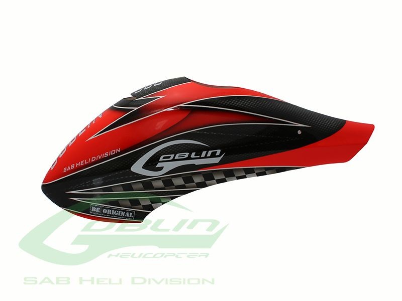 CANOMOD AIRBRUSH CANOPY SAB RED/BLACK - GOBLIN 380