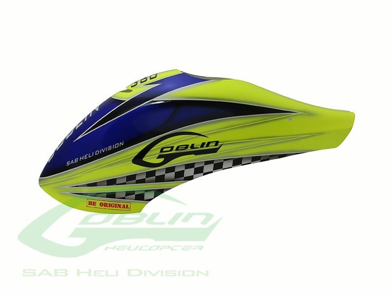 CANOMOD AIRBRUSH CANOPY SAB YELLOW/BLUE - GOBLIN 380