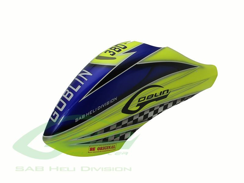 CANOMOD AIRBRUSH CANOPY SAB YELLOW/BLUE - GOBLIN 380