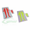 Goblin 380 Landing gear & Tail Fin Sticker Yellow and Red