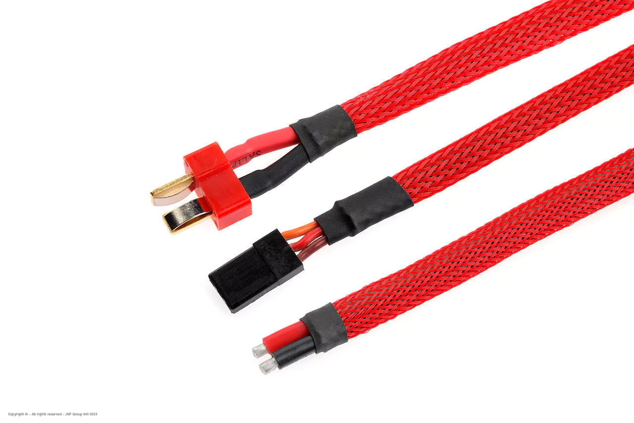 Gevlochten Slang 6mm Rood 1mtr