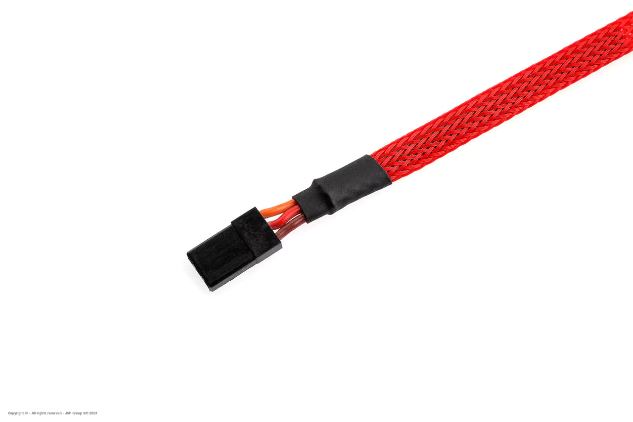 Gevlochten Slang 6mm Rood 1mtr