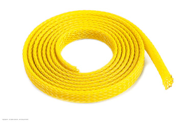 Gevlochten Slang 6mm Geel 1mtr