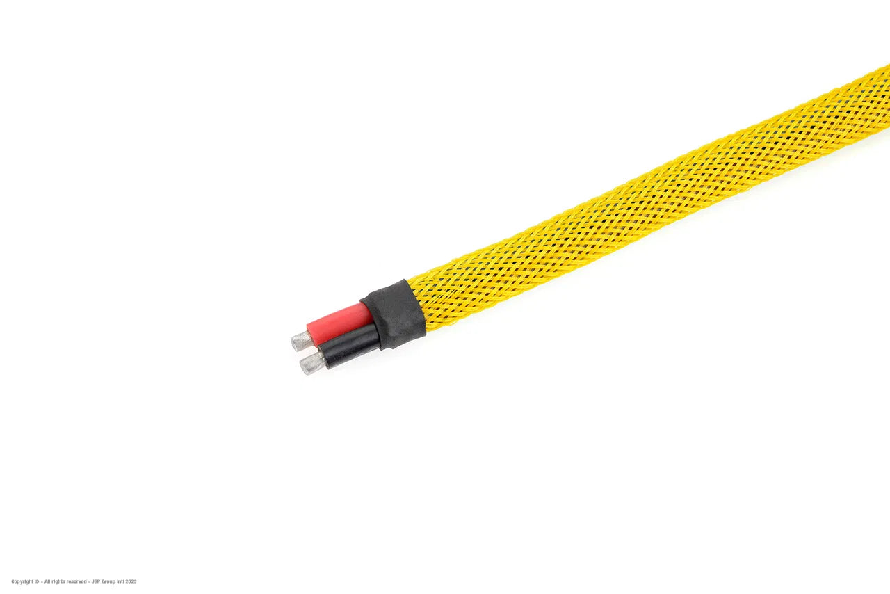 Gevlochten Slang 6mm Geel 1mtr