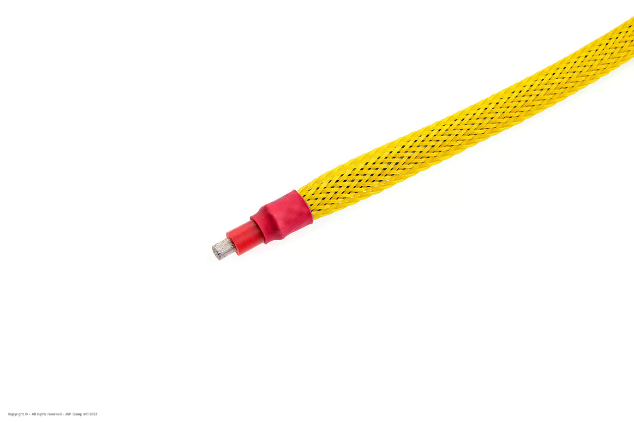 Gevlochten Slang 6mm Geel 1mtr