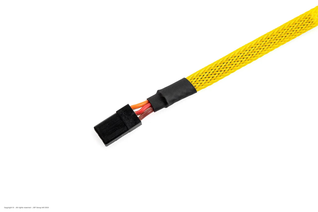 Gevlochten Slang 6mm Geel 1mtr