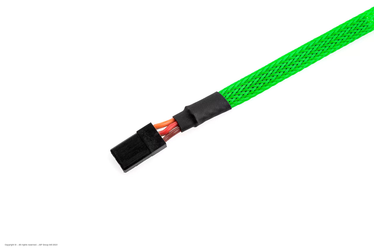 Gevlochten Slang 8mm Neon-Groen 1mtr