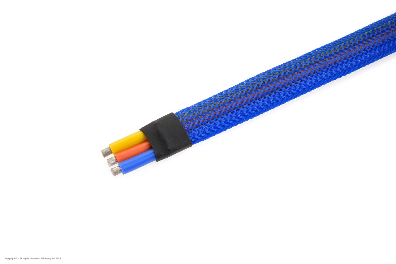 Gevlochten Slang 8mm Blauw 1mtr