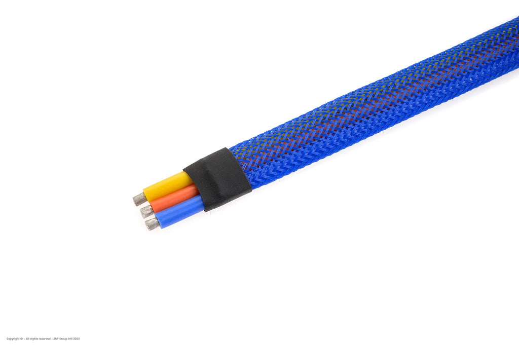 Gevlochten Slang 8mm Blauw 1mtr