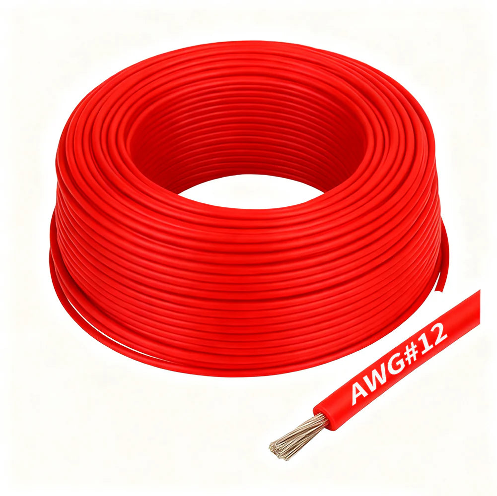 AWG#12 Siliconen Kabel – Rood × 1 meter