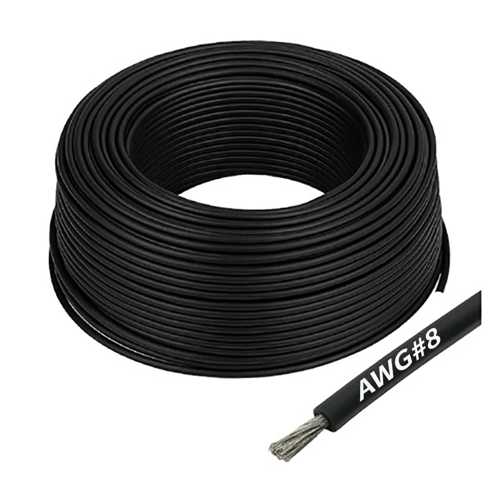 AWG#8 Siliconen Kabel – Zwart × 1 meter