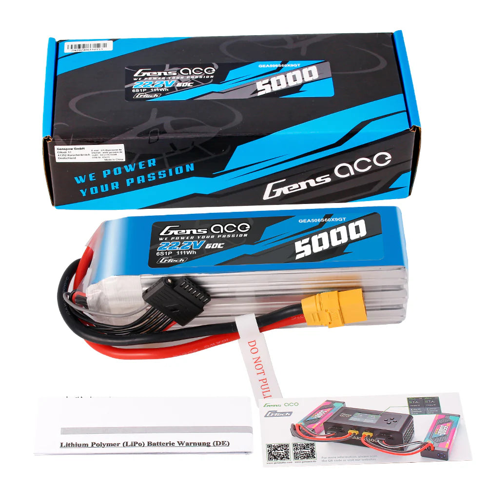 Gens ace G-tech 5000mAh 6S 60C XT90 LiPo-accu