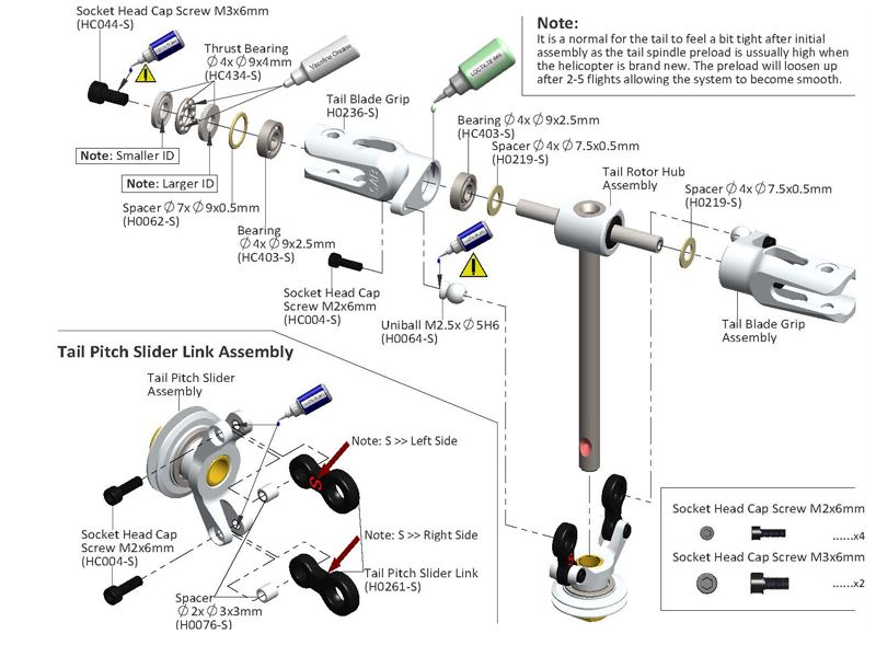 PLASTIC TAIL LINKAGE - GOBLIN 500/570/630/700 COMPETITION