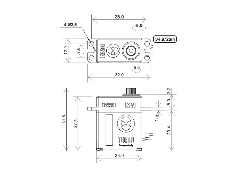 THETA HELI SET 3x THS921A / 1x THM982